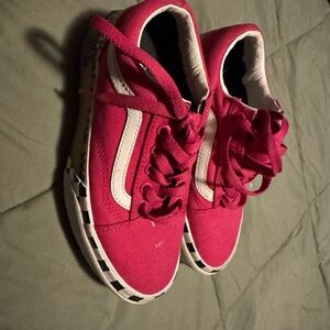 Vans Women's Sneakers in Pink and White